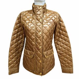 J. Crew Women's Mustard Honey Downtown Quilted Puffer Field Jacket Size XS